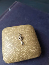 Load image into Gallery viewer, tiny key pendant.  sterling  &#39;add on&#39;  charm for your antique wax seal jewelry.