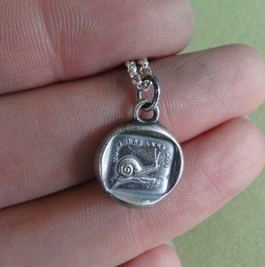 Always at home...... antique wax seal pendant, sterling silver