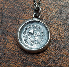 Load image into Gallery viewer, Flower and butterfly pendant Your sweetness is my life. Ta doucéur est ma vie...  you are my everything. Antique wax letter seal.