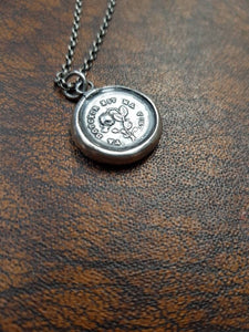 Flower and butterfly pendant Your sweetness is my life. Ta doucéur est ma vie...  you are my everything. Antique wax letter seal.