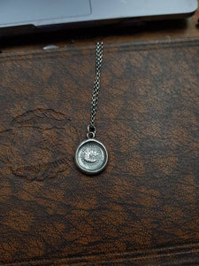 Flower and butterfly pendant Your sweetness is my life. Ta doucéur est ma vie...  you are my everything. Antique wax letter seal.