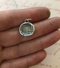 Load image into Gallery viewer, Forgive the wish that would have kept thee here.  Antique wax letter seal pendant.  Handmade sterling necklace.
