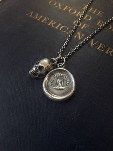 Tiny solid silver skull. Memento mori, add to your amulet. Small add on....