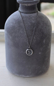 Great crow pendant, antique wax seal raven amulet. Small sterling statement jewelry. Heraldry &#39;knowledge&#39; symbolism for student or teacher.