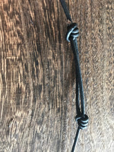 Load image into Gallery viewer, Adjustable leather necklace. Perfect to hang your amulets on. 2mm black leather.