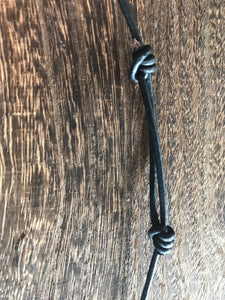 Adjustable leather necklace. Perfect to hang your amulets on. 2mm black leather.