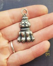 Load image into Gallery viewer, lion paw pendant, Cat pendant, Large Sterling silver handmade lions paw. victorian inspired gothic jewelry. Protection and courage.