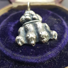 Load image into Gallery viewer, lion paw pendant, Cat pendant, Large Sterling silver handmade lions paw. victorian inspired gothic jewelry. Protection and courage.