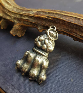 lion paw pendant, Cat pendant, Large Sterling silver handmade lions paw. victorian inspired gothic jewelry. Protection and courage.