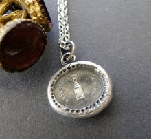 Load image into Gallery viewer, Lantern pendant. Brighter hours will come, Antique wax seal jewelry. the future is bright. Dark days are over.