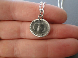 Lantern pendant. Brighter hours will come, Antique wax seal jewelry. the future is bright. Dark days are over.