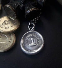 Load image into Gallery viewer, Attention au tems.  Watch out for time Antique wax letter seal.... memento mori. Time slips away, like the sand in an hourglass.