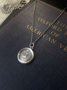 Attention au tems.  Watch out for time Antique wax letter seal.... memento mori. Time slips away, like the sand in an hourglass.