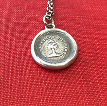 Load image into Gallery viewer, Oak Tree pendant, antique wax letter seal.  loyal and steadfast pendant
