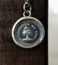 Load image into Gallery viewer, Oak Tree pendant, antique wax letter seal.  loyal and steadfast pendant