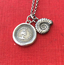 Load image into Gallery viewer, Oak Tree pendant, antique wax letter seal.  loyal and steadfast pendant