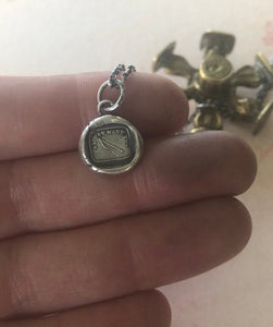 Do you want the whip? Do you want a lashing? Do you want to be punished?  Antique wax letter seal jewellery...
