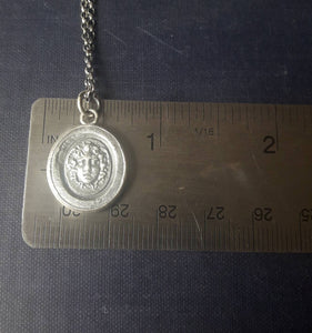 Medusa pendant,  Antique wax letter seal, Tassie intaglio featuring the Greek Gorgon.  Strong Warrior Woman