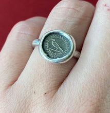 Load image into Gallery viewer, God feeds the ravens ring, choose your size.  Made to order.  Solid sterling silver.
