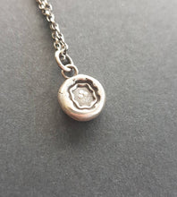 Load image into Gallery viewer, Lucky Shamrock - sterling silver antique wax seal.  Handmade sterling Irish pendant.  Emblem of Ireland