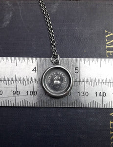 You deserve it! Vous la meritez..... encouragement gift.  You deserve it all.  You are worthy.  Positive vibes antique wax seal necklace.