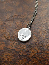 Load image into Gallery viewer, Hope sustains me....  &#39;L&#39;Esperance me soutient&#39;, Religious jewelry. Sterling silver Anchor necklace,  antique wax Seal Jewelry.