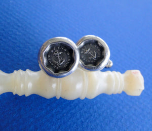 Proved by the Storm cufflinks .... antique wax seal, sterling silver, survivor, succeed, successful emblem