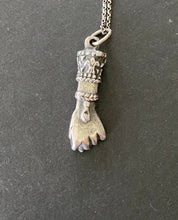 Load image into Gallery viewer, Victorian sterling silver figa hand.  Good luck charm amulet.