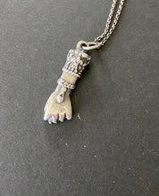 Load image into Gallery viewer, Victorian sterling silver figa hand.  Good luck charm amulet.