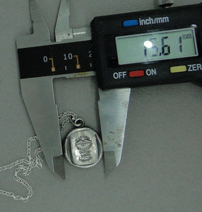 friendship, Rebus puzzle, antique wax seal impression, may the wings of friendship...... 100% sterling silver.