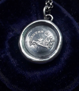 Stay true to yourself. Antique wax letter seal pendant. you do you, always be yourself.