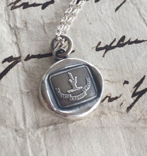 Load image into Gallery viewer, Sterling silver Antique wax letters seal pendant, Heavenly rewards, Christian jewelry,