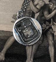 Load image into Gallery viewer, Antique seal, ‘Always true’ ‘Semper Verus ‘.  Larger heraldry seal with  Latin motto ‘always true’ with knight&#39;s head. Valentines gift