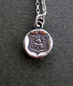 Ireland Forever, antique wax seal jewelry, Sterling silver shamrock, Irish gift, luck of the Irish.