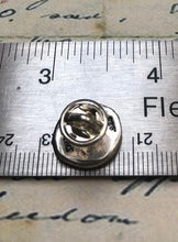 Load image into Gallery viewer, skull tie tack - sterling skull wax seal pin - &#39;as you are so once was I&#39;. memento mori.  antique wax letter seal.