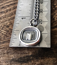 Load image into Gallery viewer, Justice, and knowledge., let fairness and knowledge guide your actions.  wise words pendant with advice for life