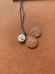 Thistle, emblem of Scotland. Antique wax seal impression.  Handmade with sterling silver.