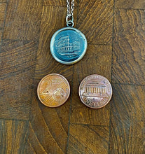 Load image into Gallery viewer, Roman Colosseum, antique wax sea, Victorian Tassie seal. Grand tour souvenir.  Solid sterling silver