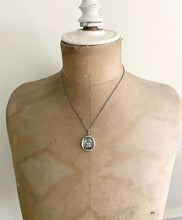 Load image into Gallery viewer, Courage, have to courage to succeed. Reap your rewards.  success. Lion and weath sheafs heraldry pendant. Antique wax seal impression.