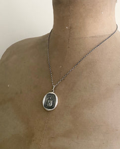 Courage, have to courage to succeed. Reap your rewards.  success. Lion and weath sheafs heraldry pendant. Antique wax seal impression.