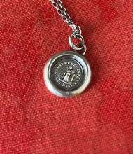 Load image into Gallery viewer, I know that my redeemer liveth, antique wax letter seal pendant.  Handel’s Messiah.  Music lovers ChristIan pendant.  Religious amulet.