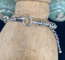 Load image into Gallery viewer, Victorian style, solid sterling silver curb chain bracelet.  It the style of a Victorian watch chain.  You choose your size.