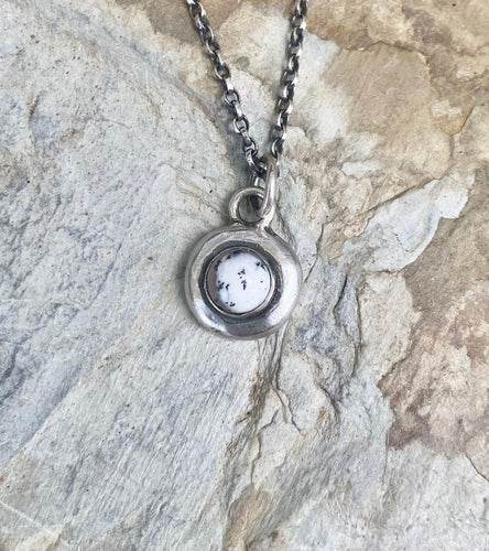 Dendritic Opal add on.  Add some colour to your totem necklace. Spiritual growth
