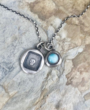 Load image into Gallery viewer, Larimar add on.  Add some colour to your totem necklace. Peace, clarity, love energy