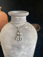 Load image into Gallery viewer, Smaller lions paw pendant. Victorian pendant, handmade sterling silver pendant.