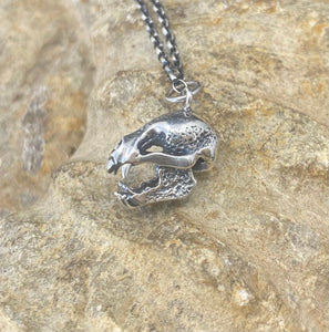 Sterling silver vampire bat, Tiny sterling charm.  Add on for your wax seal totem necklace.