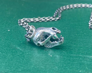 Sterling silver vampire bat, Tiny sterling charm.  Add on for your wax seal totem necklace.