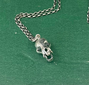 Sterling silver vampire bat, Tiny sterling charm.  Add on for your wax seal totem necklace.