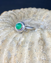 Load image into Gallery viewer, SWALK nugget ring with Green Onyx. Sterling silver handmade ring.  Made to order in your size.