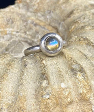Load image into Gallery viewer, SWALK nugget ring with Labradorite. Sterling silver handmade ring.  Made to order in your size.